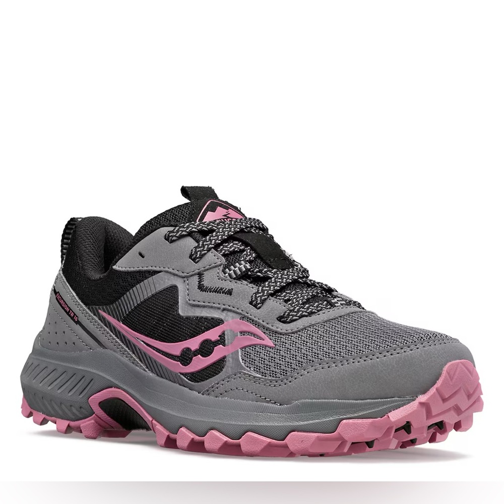 Saucony Excursion TR16 Trail Shoe Size 9 Grey/Pink